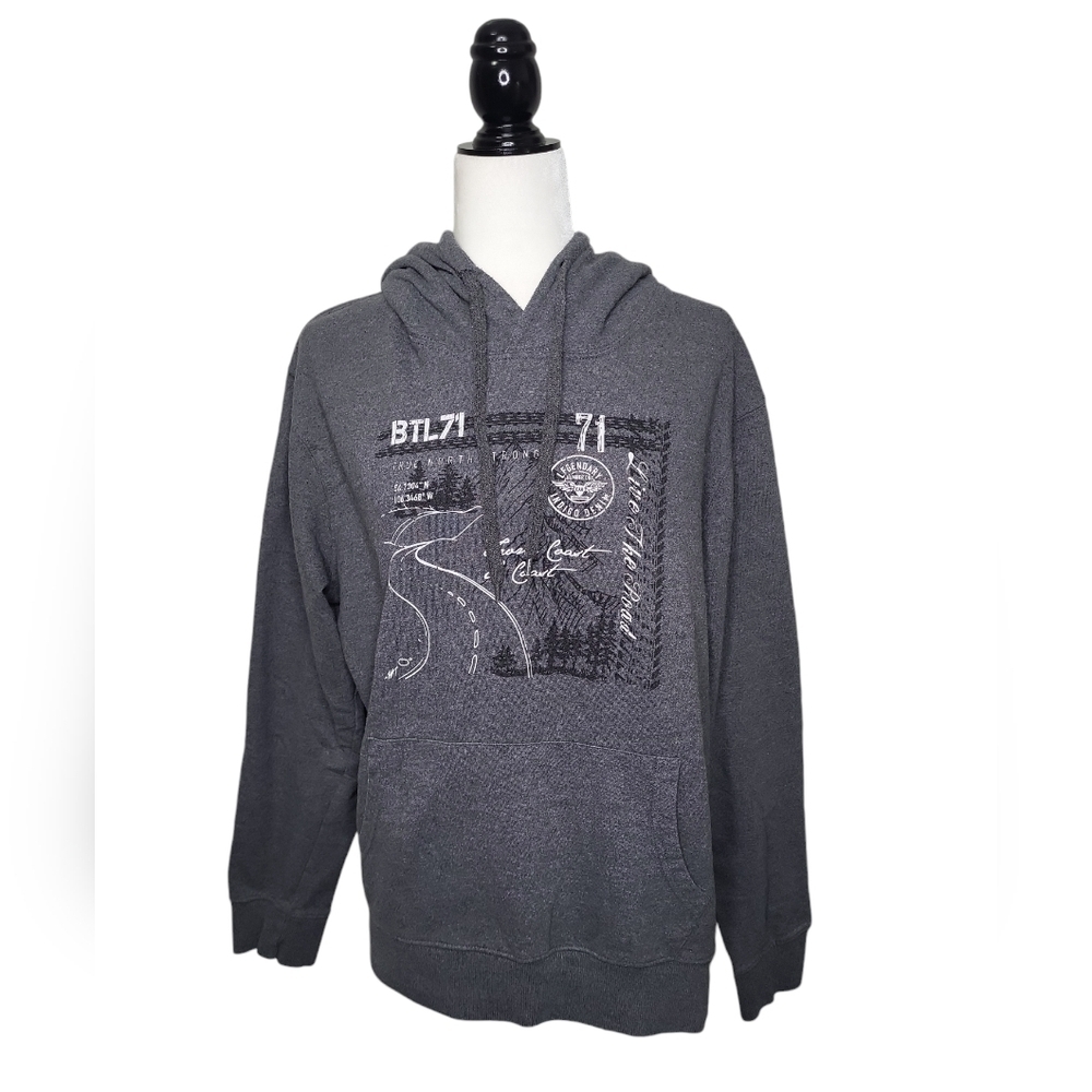 Distillery Apparel Women's Hoodie Size L Gray Pull Over